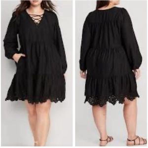 Old Navy Lace-up Tiered Swing Dress - XXL TALL!